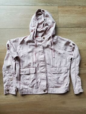 UNIONBAY Hooded Utility Jacket in Soft Pink, Size XL